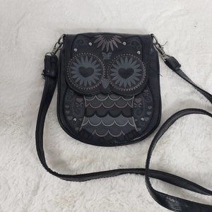 Loungefly black Owl Faux Leather Crossbody